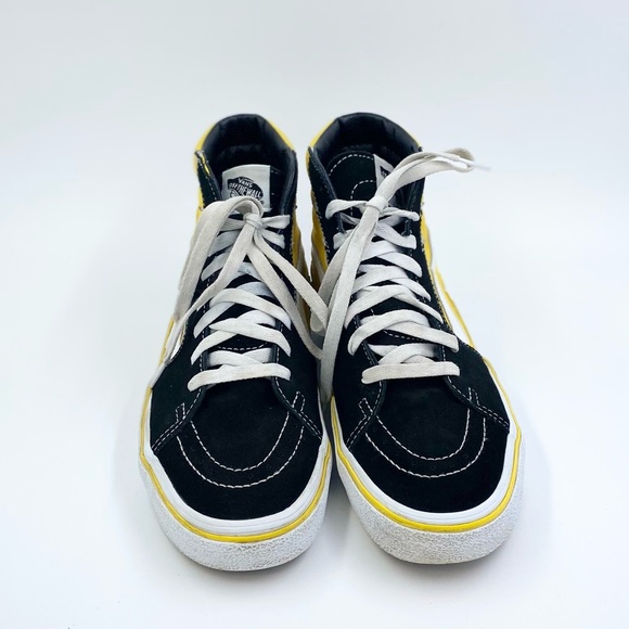 Vans black/yellow bolt sk8 hi men’s 9 - Picture 2 of 6